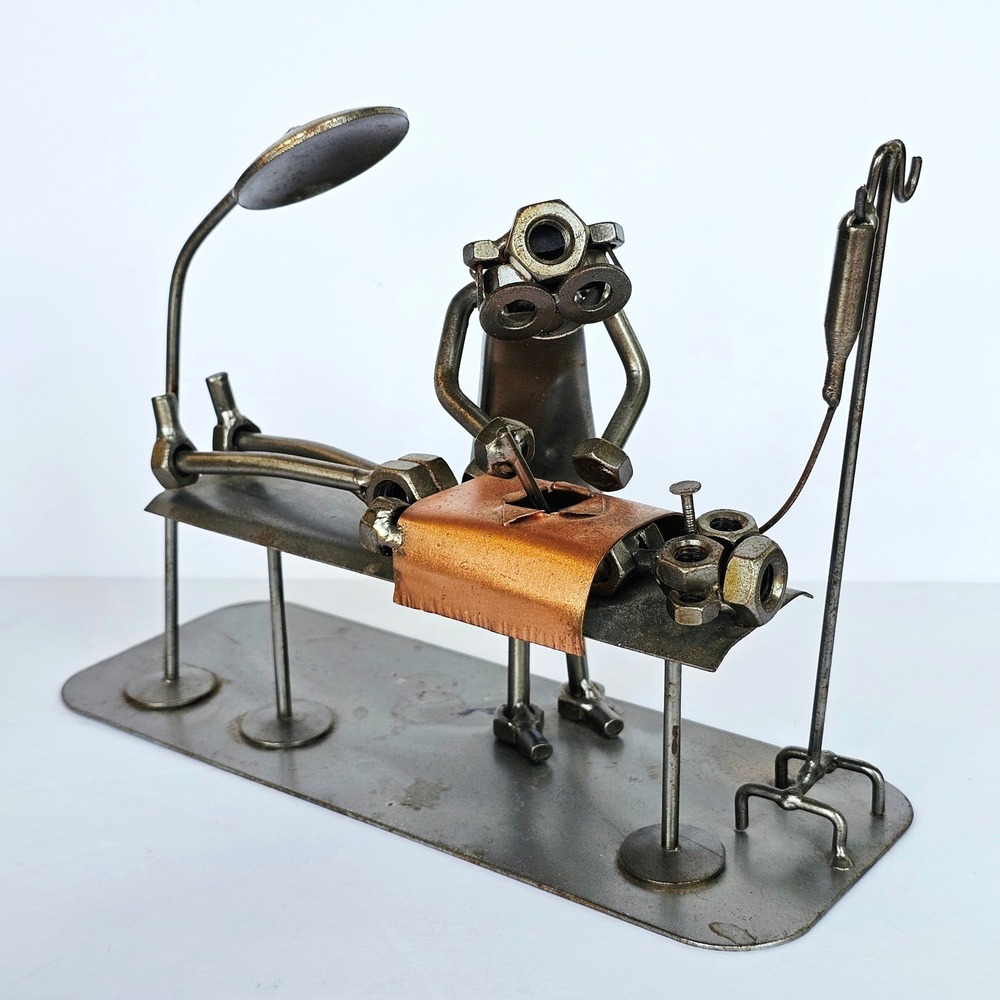 Surgeon Sculpture Nuts & Bolts Steelman 24 Industrial Medical Art Figurine Gift